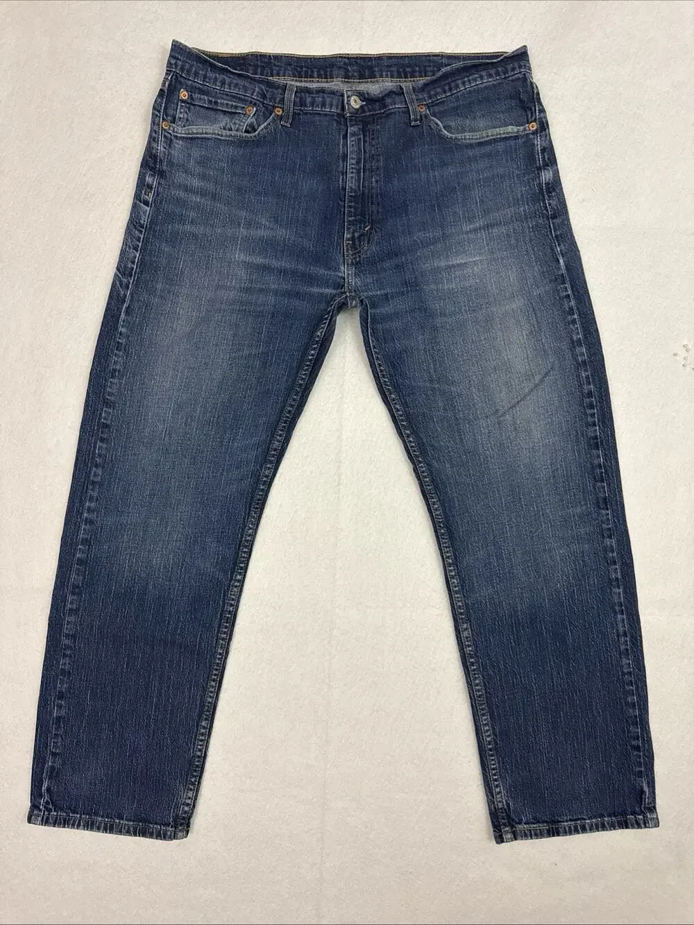 Levi’s 505 Regular Fit Jeans Mens 38x30 Blue Straight Leg Denim Stretch